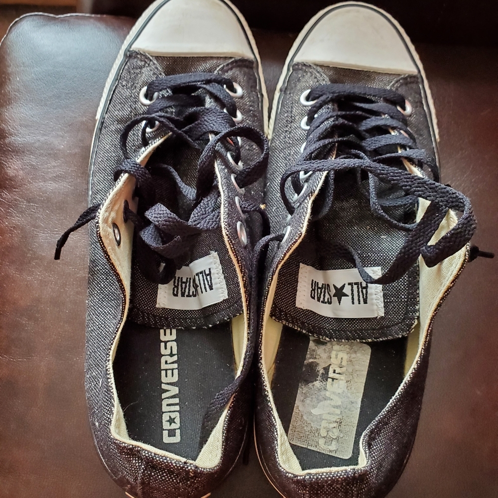 Mens  sneakers black denim converse all stars